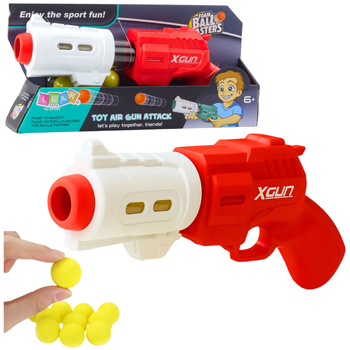 Pistol Weapon for Soft Foam Balls XGUN Red 6 pcs.