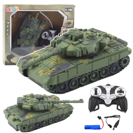 T90 Military Tank Remote Controlled RC Lights Sounds Green 1:18