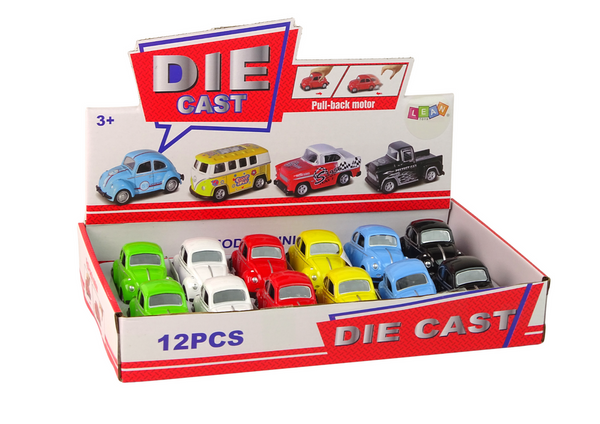 Federfeder mit Friktionsantrieb Käfer PKW 6 Farben