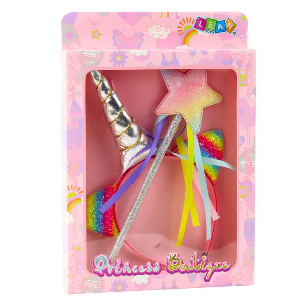 Unicorn Horn Ears Wand Hairband Set