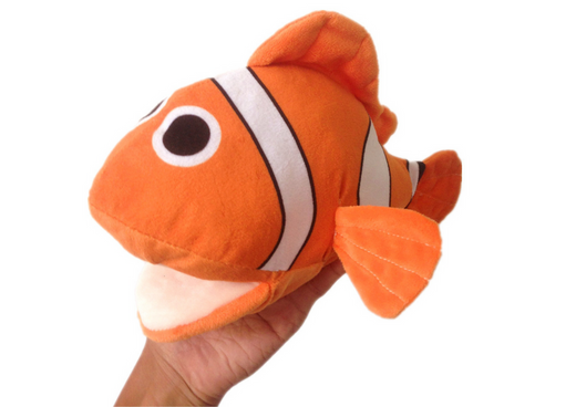 Plüsch-Maskottchen Fisch Clownfisch Orange Puppe 25 cm
