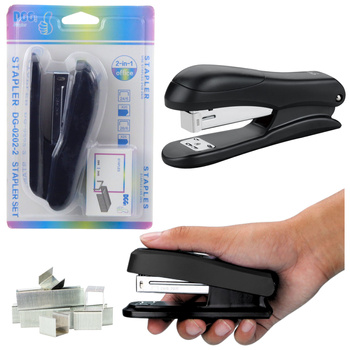 Black Office Stapler Up to 30 Sheets Set of Staples 24/6 13cm