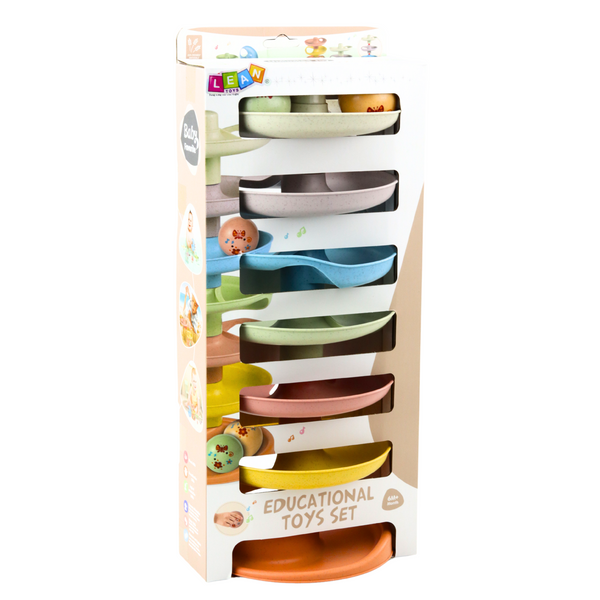 Rutschbahn für Bälle Lernbälle mit Rasseln 7 Ebenen