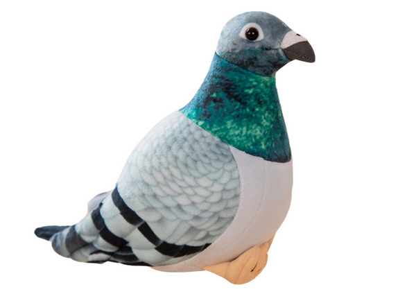 Maskottchen Plüsch Haubentaube Grau 20cm