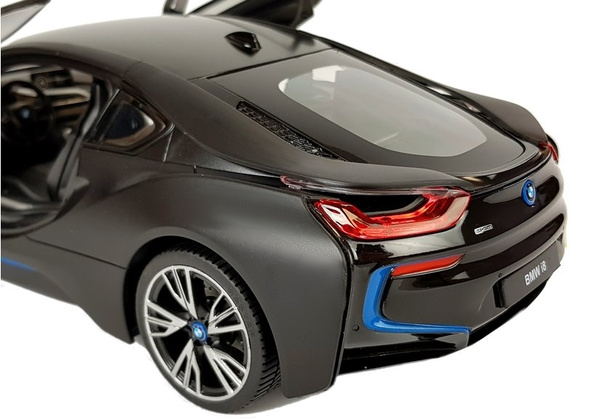 Auto R/C BMW i8 Rastar 1:14 Schwarz Automatik-Türen