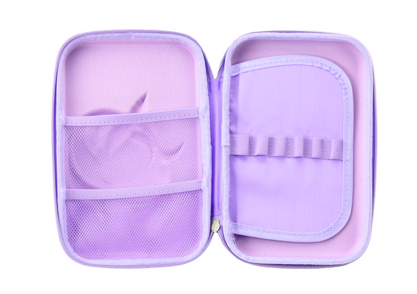 Large Unicorn Pencil Case, 3D, Purple, 23x15x5 cm