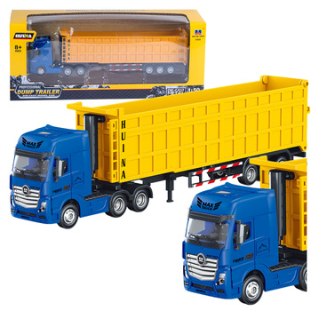 LKW mit Volumenauflieger Metall Gelb Huina 1:50