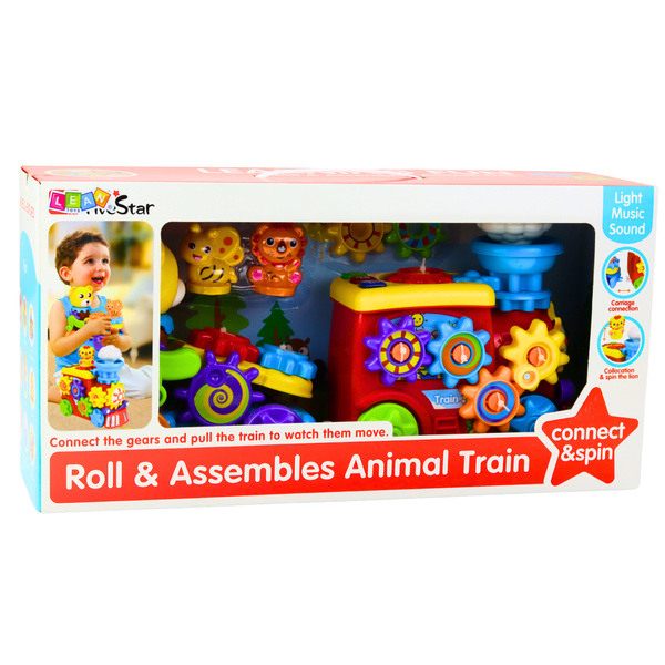 Interactive Musical Train For Toddlers Teddy Bear Gears Colorful