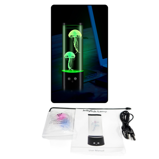 LED Quallenlampe, dekorativ, batteriebetrieben, USB-Kabel