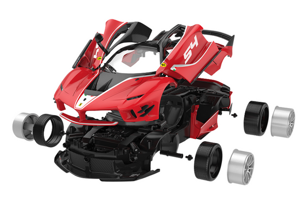 Bausteine Auto Rastar 1:18 Ferrari FXXK EVO Rot 88 Elemente