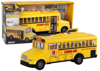 Schulbus 1:16, Friktionsantrieb, öffnende Türen, Lichtgeräusche, gelb