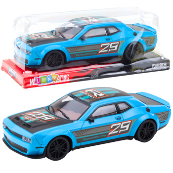 Rear-wheel drive sports racing car blue