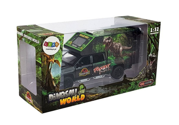 Wohnmobil mit Dinosauriern 1:32 Schwarz
