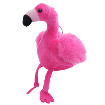 Flamingo-Plüsch-Schlüsselanhänger, flauschige Dekoration, rosa, 12 cm