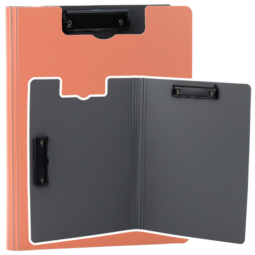 Board with Cover Two Clips A4 Plastic Pink