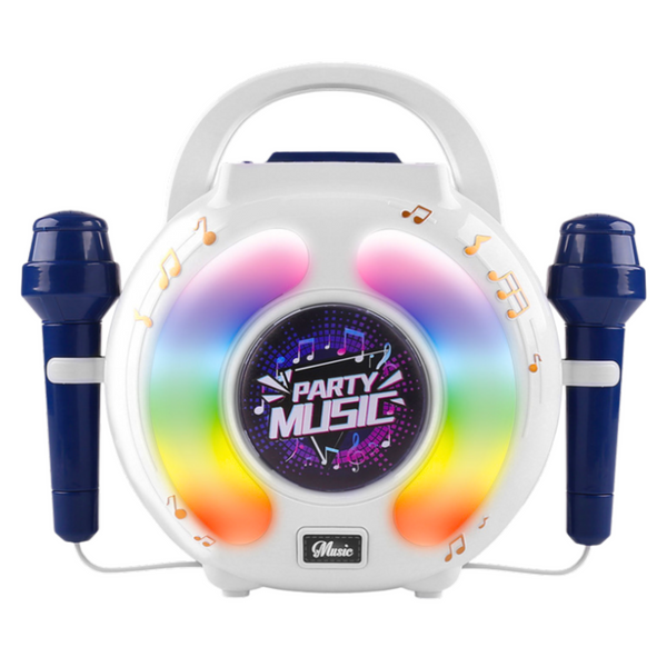 Karaoke-Set Zwei Mikrofone Bluetooth-Lautsprecher MP3-Aufnahme LED