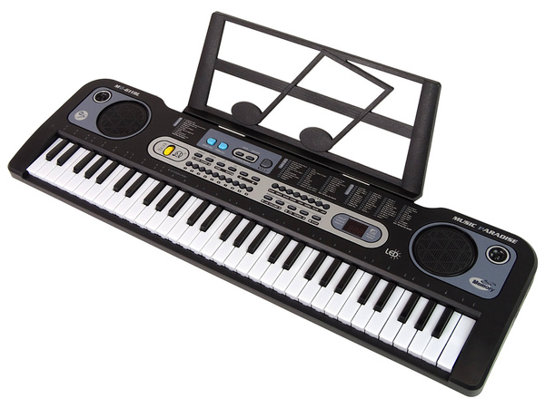 Tastatur mit Mikrofon Musikinstrument Schwarz
