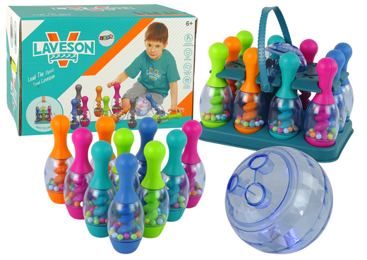 Skill Game Bowling With Balls Iridescent Ball Stand