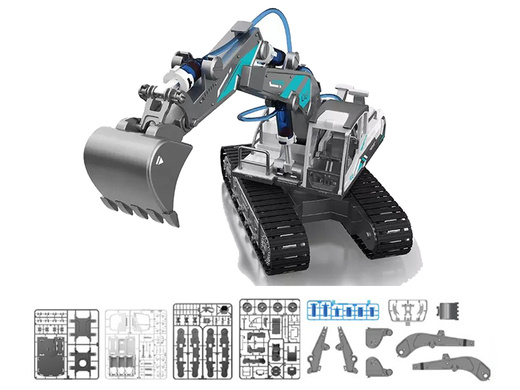 Hydraulic crawler excavator DIY kit DIY kit of 130 components !