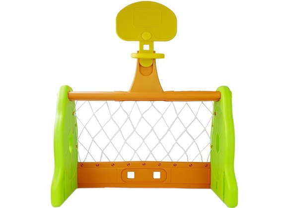 Children's 2-in-1 Basketball Goal Green and Orange