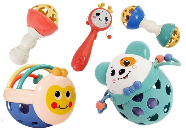 Set of Rattle Soft Teethers 5 pcs