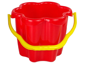 Sand bucket "Flower" Red