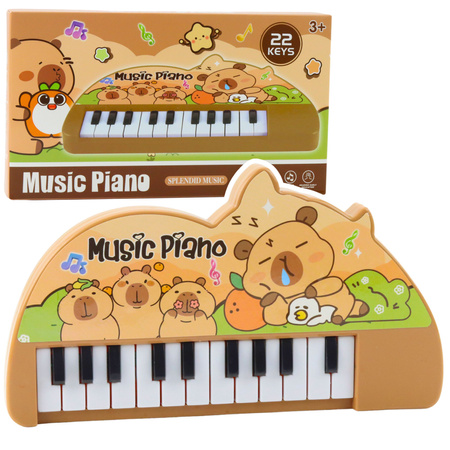 Kapybara Mini-Keyboard mit 22 Tasten – Musikalisches Klavier für Kinder