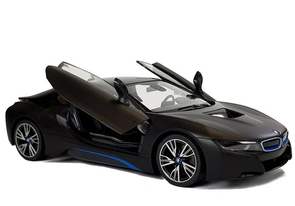 Auto R/C BMW i8 Rastar 1:14 Schwarz Automatik-Türen