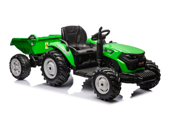 HC-306 Battery Operated Tractor With Trailer Light Green 24V