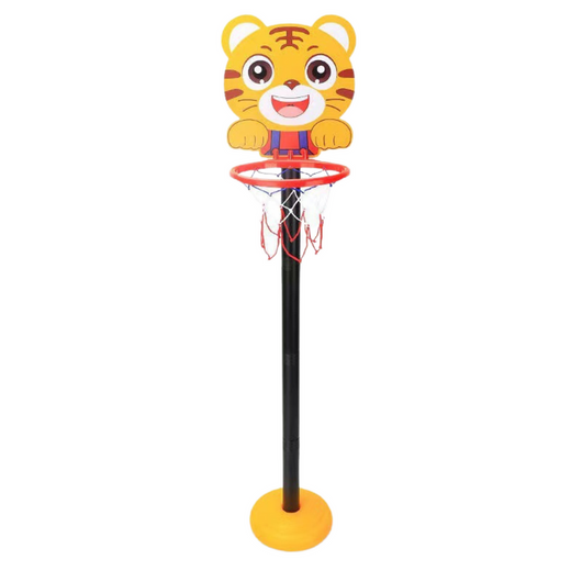 Basketball Basket Adjustable Tiger Yellow 110cm