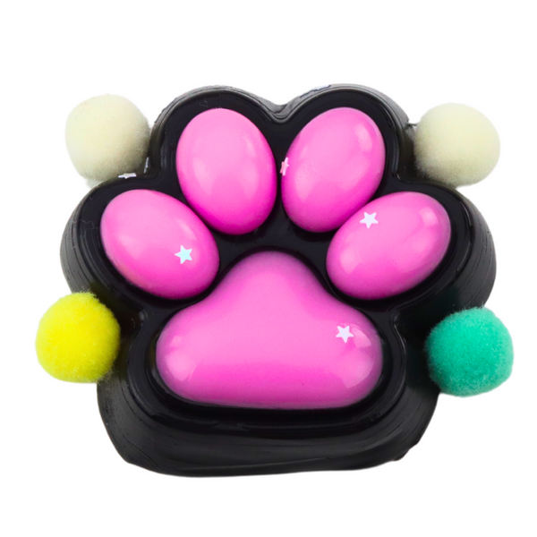 Katzenpfote Anti-Stress Sensorischer Squishy Schwarz und Rosa