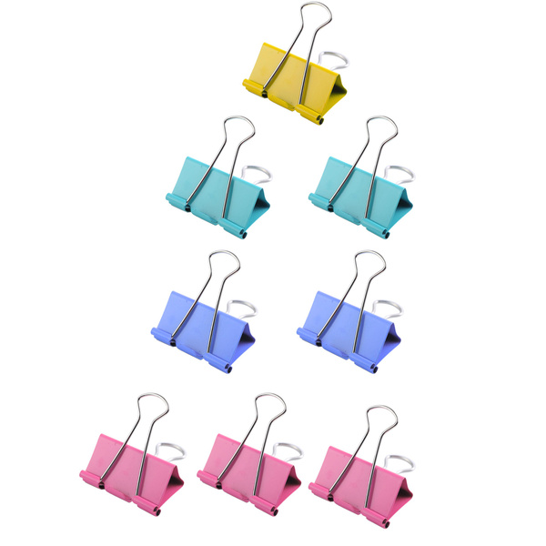 Set of 8 Colored Paper Clips 25mm