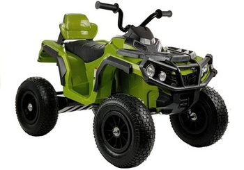 Quad BDM0906 Electric Ride On Vehicle Pumped Wheels - Green