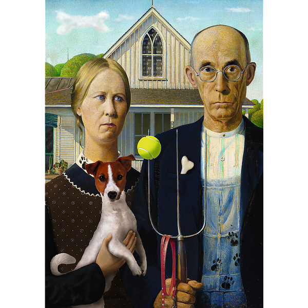 Puzzle – 500 – American Gothic: Hundeausgabe Trefl 37526