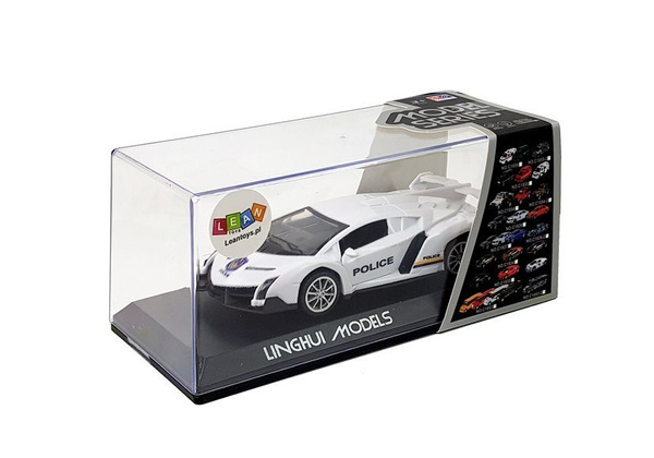 Sports Car with Tension and Sound Police White