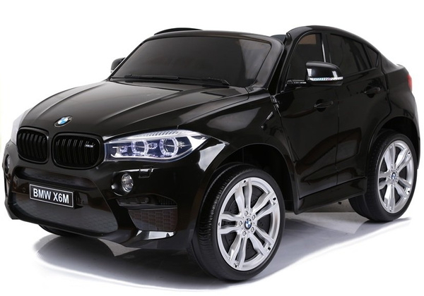 Elektroauto BMW X6 Schwarz Kinderfahrzeug Ledersitz weiche EVA-Reifen 2x45W Auto
