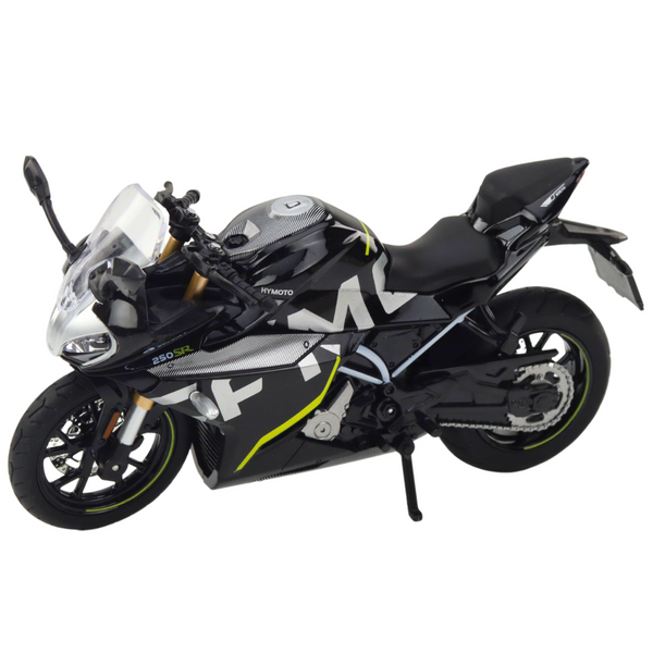 Sports Motorcycle Metal Lights Sounds Black 250 SR 1:12