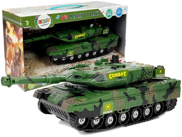 Battery Tank Army Sound Effects Green 27cm