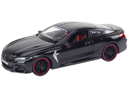 Sports Car Metal Friction Drive Openable Elements 1:24 Black