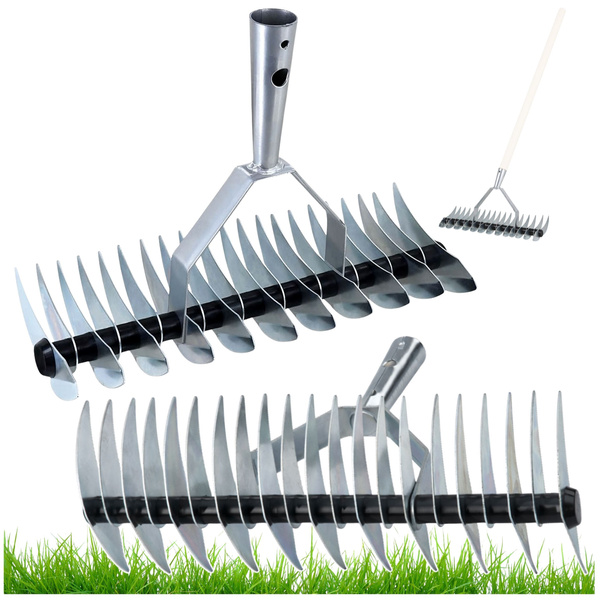 Manual Garden Lawn Aerator Scarifier Double-sided LEAN 34 cm