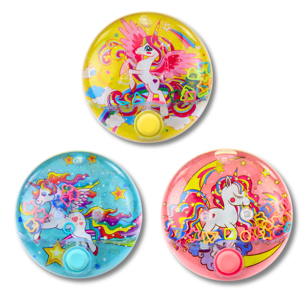 Water Arcade Game Unicorn Colorful Round 10 cm