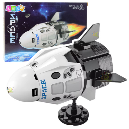 White Spaceship Construction Bricks Base 88 pcs.