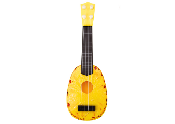 Ukulele For Children Mini Guitar 4 Strings Pineapple Theme Yellow Guitar 15″