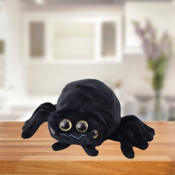 Plüsch Maskottchen Kuscheltier Insekt Spinne Schwarz 30cm