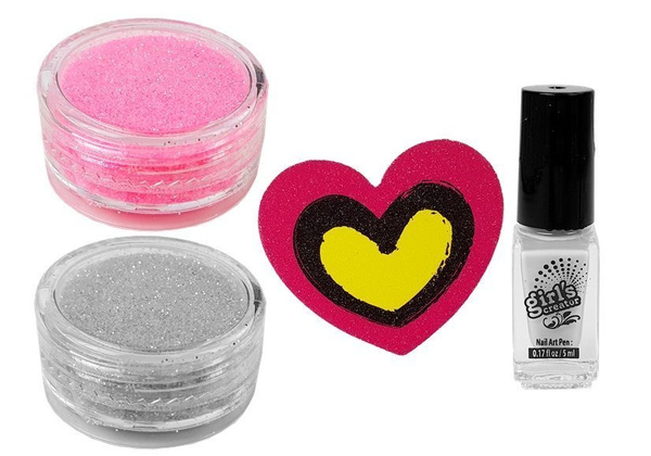 Nagellackier-Set Dispenser Glitter-Nagellack