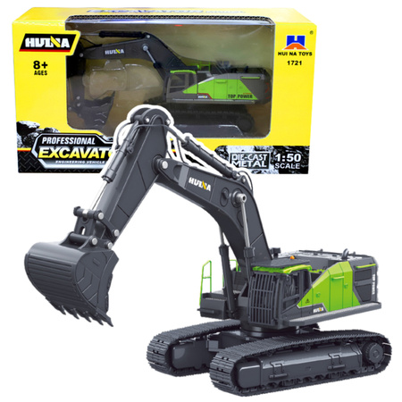 Huina Metal Crawler Excavator Green 1:50