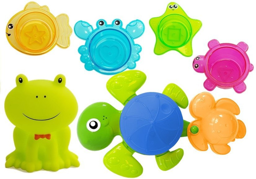 Turtles Bathing Kit Starfish Plastic Waterfall