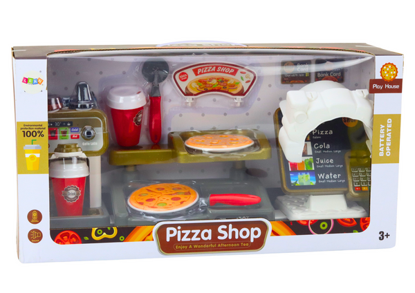 Set Shop Pizza Coffee Maker Drinks Cash Register