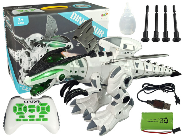 Interactive Dinosaur Robot Remote Controlled Music Steam Pilot Lights