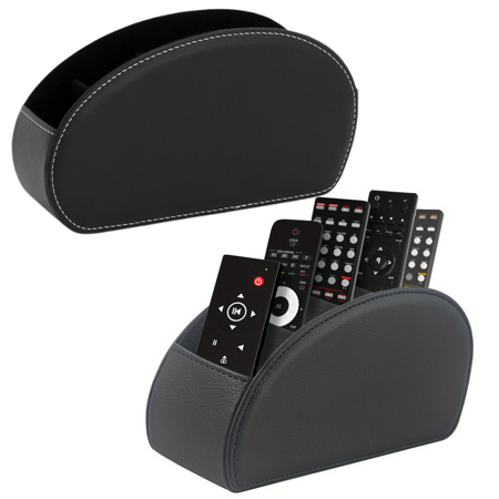 Pojemnik Organizer Na Piloty 5 Przegród Ekoskóra Czarny